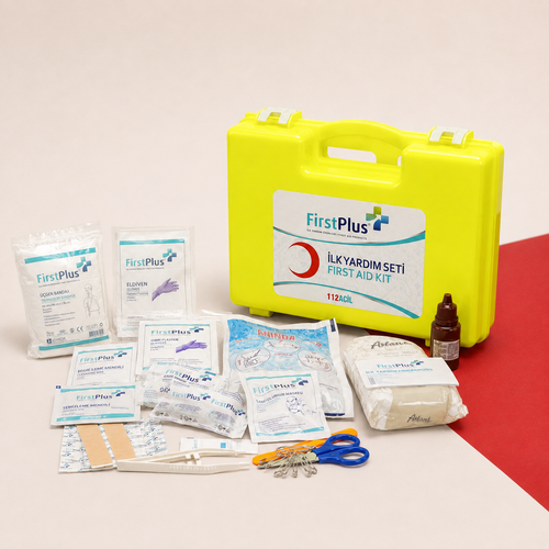 FirstPlus FP04.102 İş Yeri İlk Yardım Seti – Montaj Aparatlı Floresan Sarı ABS Çanta