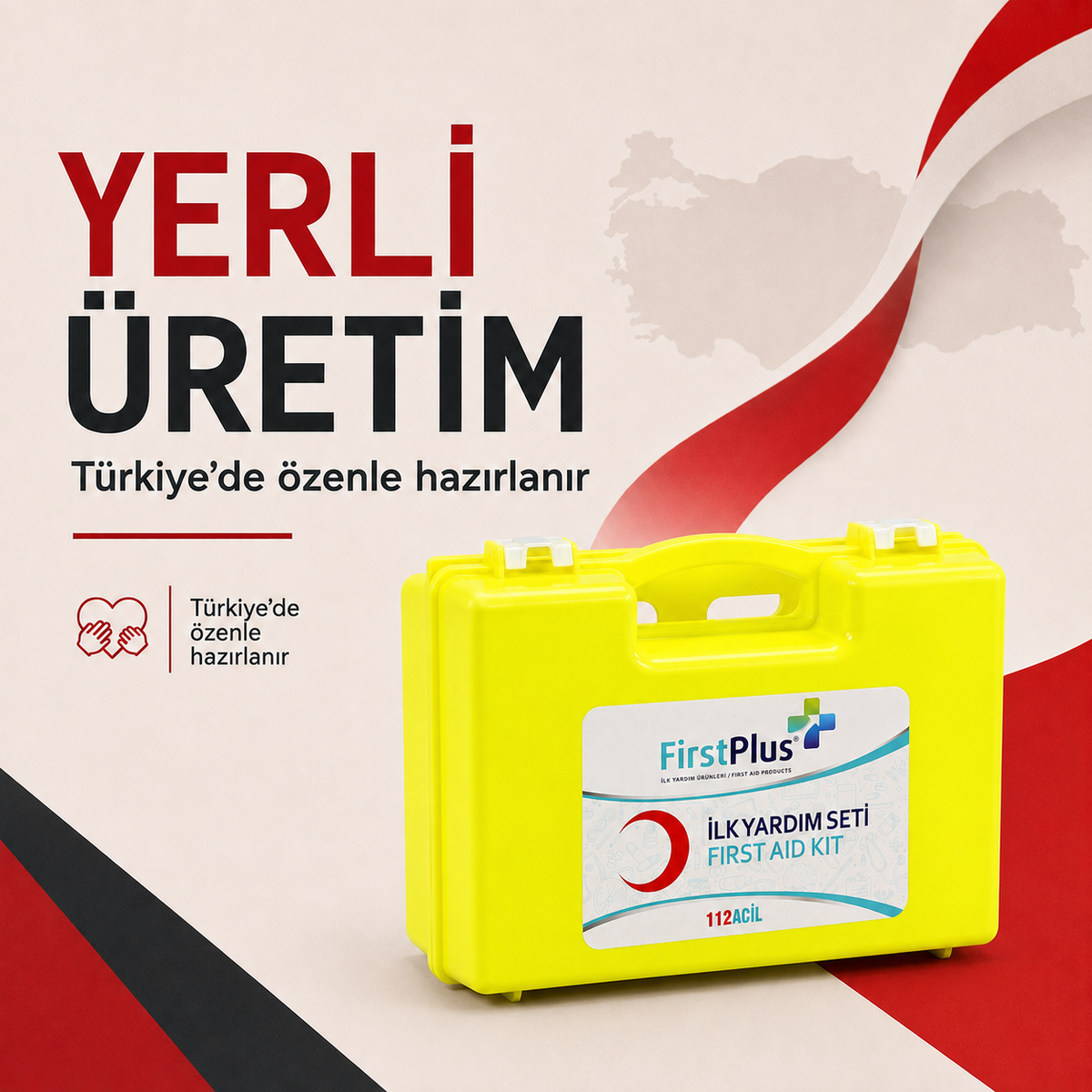 FirstPlus FP04.102 İş Yeri İlk Yardım Seti – 28 Kalem, CE Belgeli, Duvara Montajlı