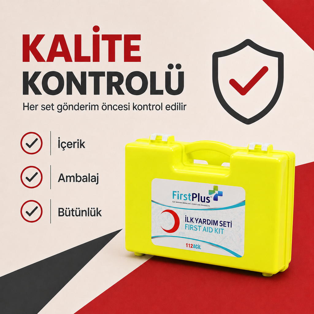 FirstPlus FP04.102 İş Yeri İlk Yardım Seti – 28 Kalem, CE Belgeli, Duvara Montajlı