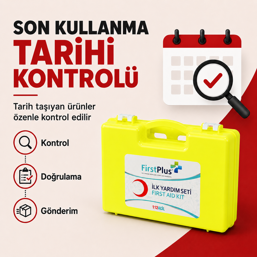 FirstPlus FP04.102 İş Yeri İlk Yardım Seti – 28 Kalem, CE Belgeli, Duvara Montajlı