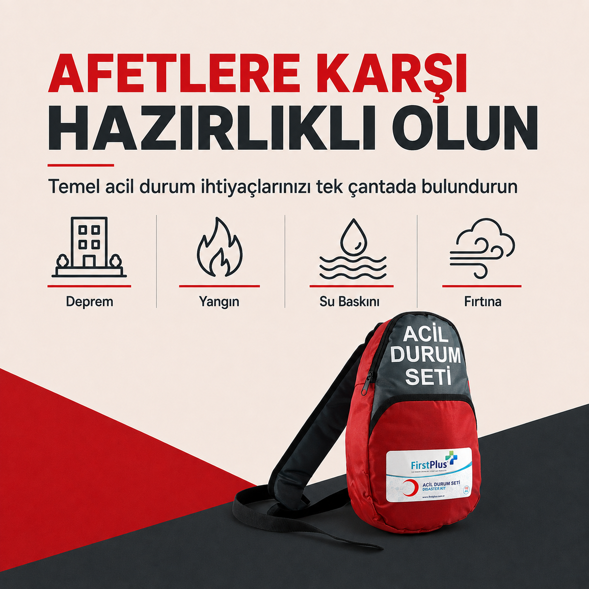 FirstPlus FP09.101 Deprem–Afet ve İlk Yardım Seti – 32 Çeşit