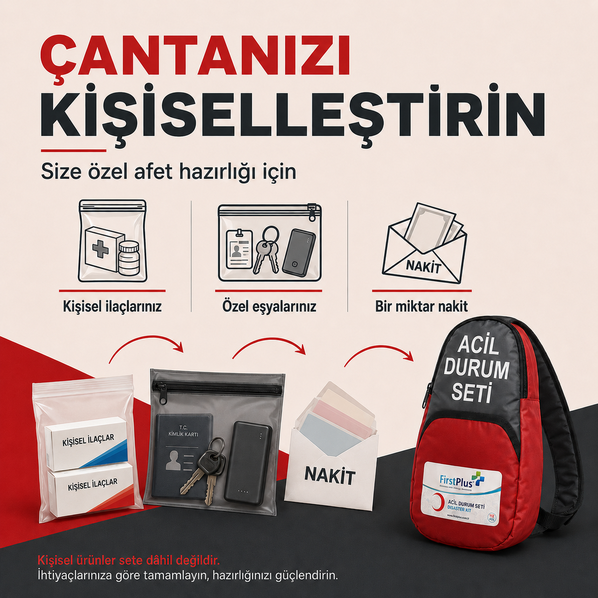 FirstPlus FP09.101 Deprem–Afet ve İlk Yardım Seti – 32 Çeşit